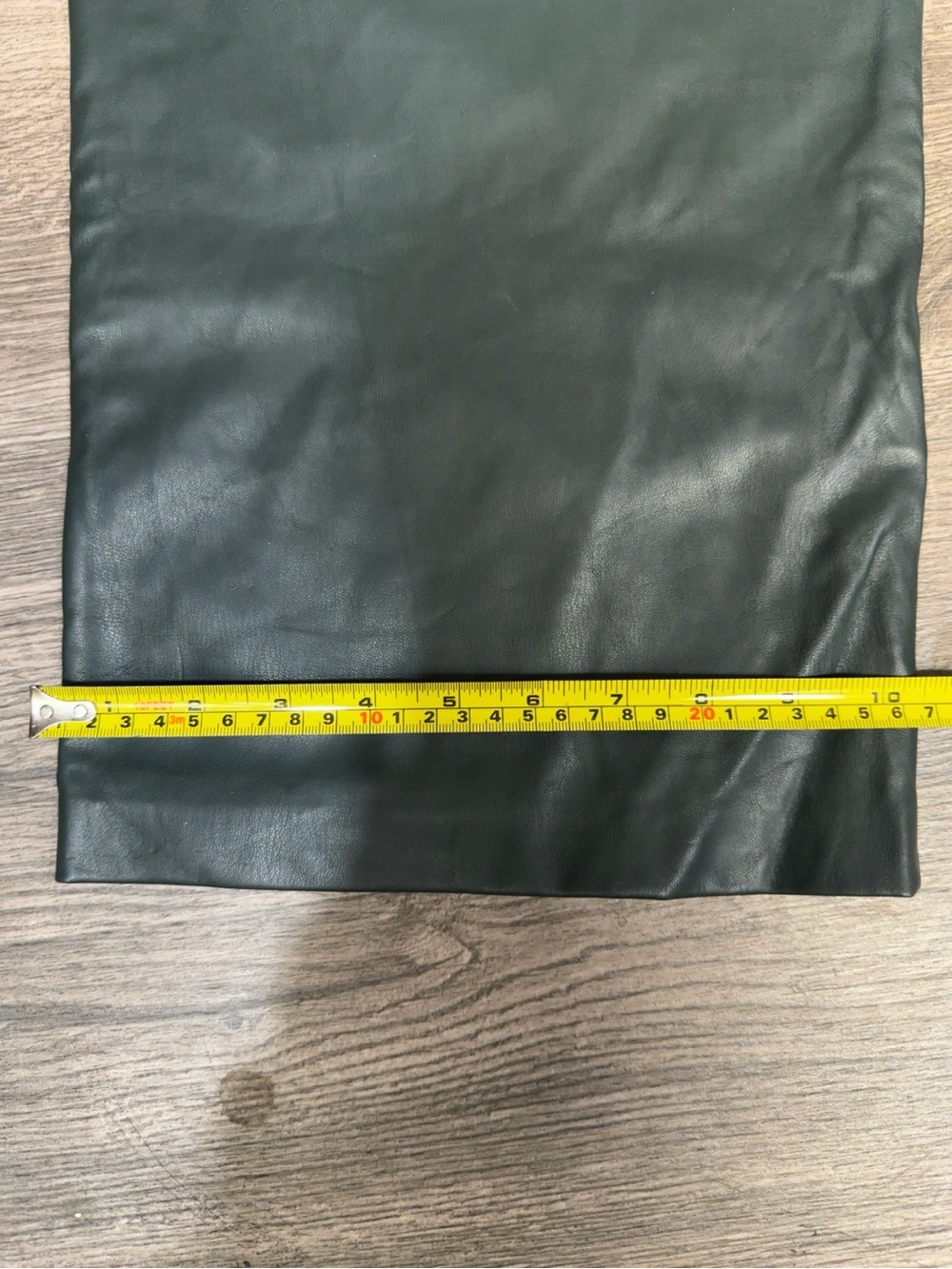 ZARA Dark Green Faux Leather High Rise Wide Leg Pants Size M - Picture 8 of 13